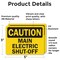 Signmission Main Electric Shut-Off Caution Sign, Vinyl Decal, 5in W x 3.5in L, 2PK OS-2PACK-CS-D-35-L-19202 - alternate 3